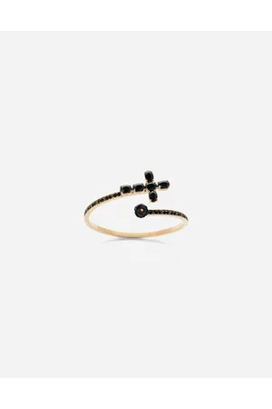 Dolce & Gabbana Family Yellow Bracelet With Cross, Black Sapphire And Jade - Woman Bracelets S