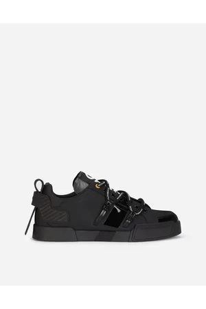 Dolce & Gabbana Portofino Sneakers In Calfskin And Patent Leather - Man Sneakers Multi-colored Leather 44