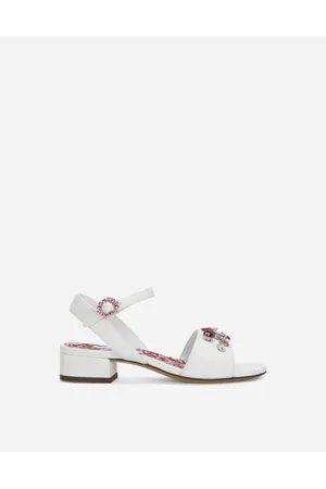Dolce & Gabbana Nappa Leather Sandals With Embroidery - Woman Shoes (24-38) Fuchsia Leather 28
