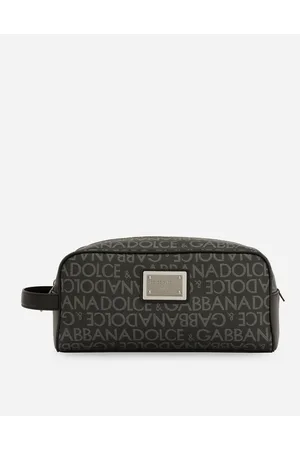 Dolce & Gabbana Coated Jacquard Toiletry Bag - Man Wallets And Small Leather Goods Multi-colored Fabric Onesize