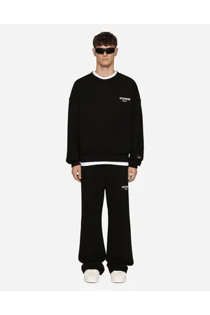 Dolce & Gabbana Jersey Jogging Pants With Dgvib3 Print And Logo - Man Trousers And Shorts Cotton Xs