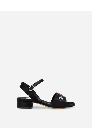 Dolce & Gabbana Satin Sandals With Multi-colored Crystals - Woman Shoes (24-38) 30