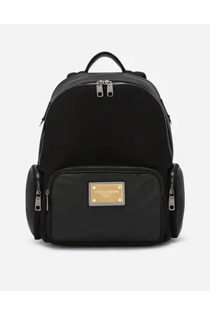 Dolce & Gabbana Nylon And Grainy Calfskin Backpack - Man Backpacks And Fanny Packs Fabric Onesize
