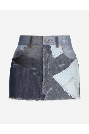 Dolce & Gabbana Patchwork Denim Miniskirt - Woman Skirts Multi-colored 36