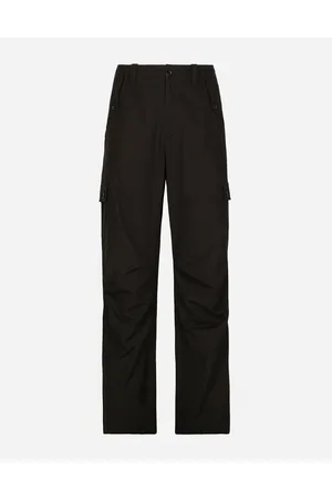 Dolce & Gabbana Cotton Cargo Pants With Brand Plate - Man Trousers And Shorts Cotton 48