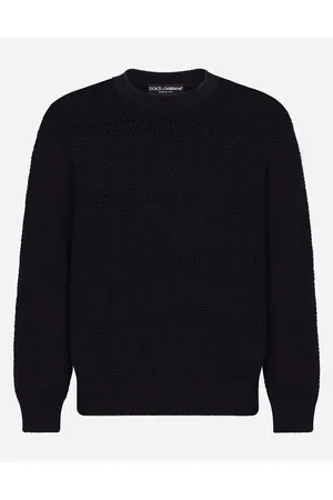 Dolce & Gabbana Cotton Jacquard Sweater With All-over Jacquard Dg - Man Sweaters And Cardigans Cotton 46