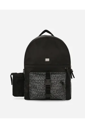 Dolce & Gabbana Nylon Backpack With Jacquard Logo Details - Man Accessories Multi-colored Leather Onesize