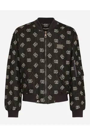 Dolce & Gabbana Stretch Cotton Jacquard Jacket With Dg Monogram Design - Man Denim 54