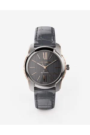 Dolce & Gabbana Dg7 Watch In Steel With Engraved Side Decoration In Gold - Man Watches Onesize