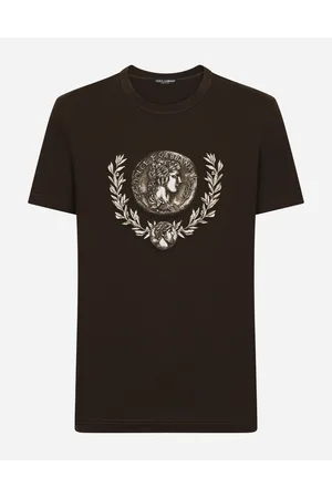 Dolce & Gabbana Coin And Laurel Print Cotton T-shirt - Man T-shirts And Polos Cotton 48