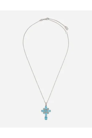 Dolce & Gabbana Anna Charm In Gold 18kt With Light Blue Topazes - Woman Charms Gold Onesize