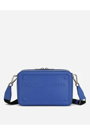 Dolce & Gabbana Calfskin Crossbody Bag With Raised Logo - Man Crossbody Bags Leather Onesize