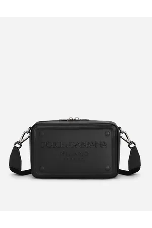 Dolce & Gabbana Calfskin Crossbody Bag With Raised Logo - Man Crossbody Bags Leather Onesize
