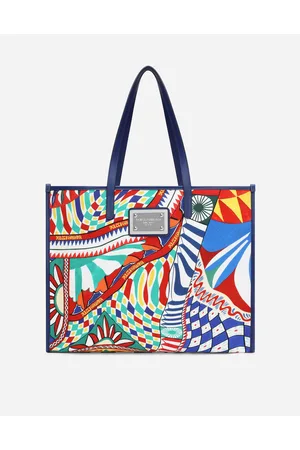 Dolce & Gabbana Large Printed Canvas Shopper - Man Totes Carretto Print Cotton Onesize