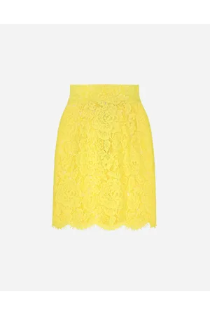 Dolce & Gabbana Branded Floral Cordonetto Lace Miniskirt - Woman Skirts 38