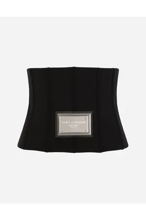Dolce & Gabbana Technical Jersey Corset Belt With Dg Tag - Woman Belts Fabric 40