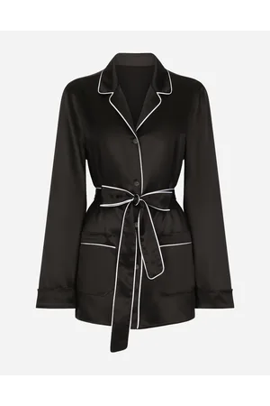 Dolce & Gabbana Silk Pajama Shirt With Contrasting Piping - Woman Shirts And Tops Silk 38