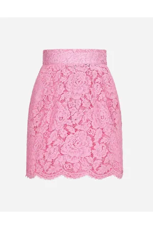 Dolce & Gabbana Branded Floral Cordonetto Lace Miniskirt - Woman Skirts 36