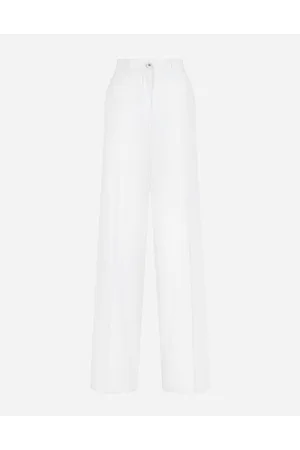 Dolce & Gabbana Flared Cotton Gabardine Pants - Woman Trousers And Shorts Cotton 36