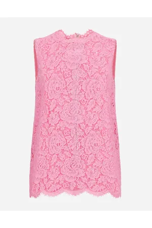Dolce & Gabbana Branded Floral Cordonetto Lace Top - Woman Shirts And Tops 36