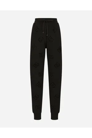 Dolce & Gabbana Jersey Jogging Pants With Cut-out And Dg Logo - Woman Trousers And Shorts 38