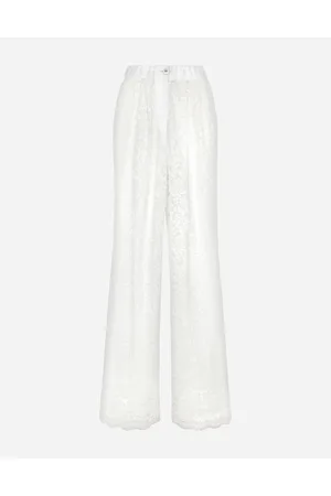 Dolce & Gabbana Flared Floral Cordonetto Lace Pants - Woman Trousers And Shorts 36