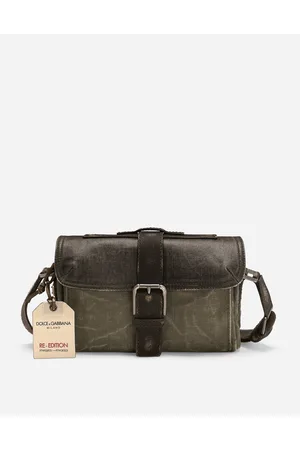 Dolce & Gabbana Canvas Crossbody Bag - Man Crossbody Bags Multi-colored Leather Onesize