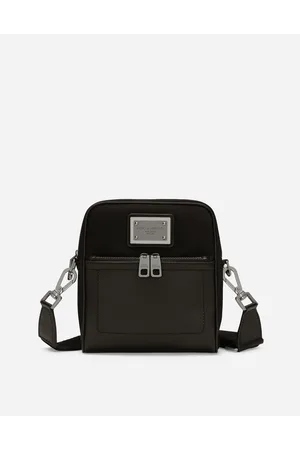Dolce & Gabbana Grainy Calfskin And Nylon Crossbody Bag - Man Crossbody Bags Fabric Onesize