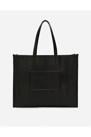 Dolce & Gabbana Calfskin Shopper With Raised Logo - Man Shoppers Leather Onesize
