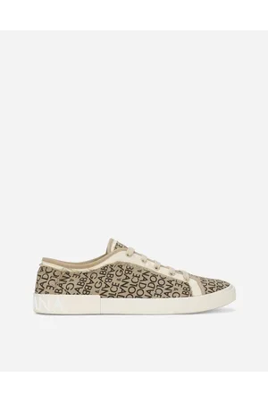 Dolce & Gabbana Printed Canvas Portofino Vintage Sneakers - Man Sneakers 39