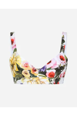 Dolce & Gabbana Cotton Bralette With Garden - Woman Shirts And Tops 36