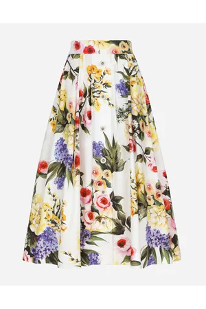 Dolce & Gabbana Garden-printed Cotton Circle Skirt - Woman Skirts 38