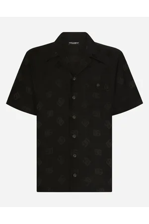 Dolce & Gabbana Silk Jacquard Hawaiian Shirt With Dg Monogram - Man Shirts 40