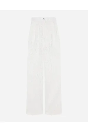 Dolce & Gabbana Flared Floral Cordonetto Lace Pants - Woman Trousers And Shorts 36