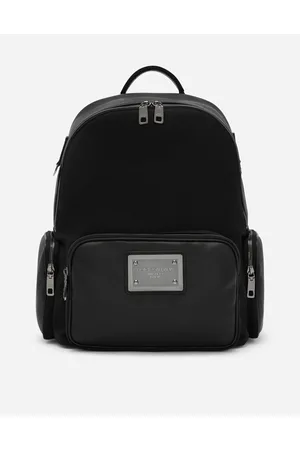 Dolce & Gabbana Grainy Calfskin And Nylon Backpack - Man Backpacks And Fanny Packs Fabric Onesize