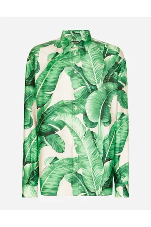 Dolce & Gabbana Oversize Silk Shirt With Banana-tree - Man Shirts 38