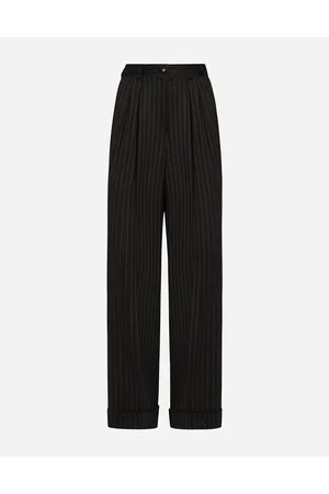 Dolce & Gabbana Flared Pinstripe Wool Pants - Woman Trousers And Shorts 36