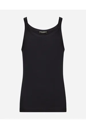Dolce & Gabbana Slim-fit Fine-rib Singlet - Man T-shirts And Polos Cotton 44