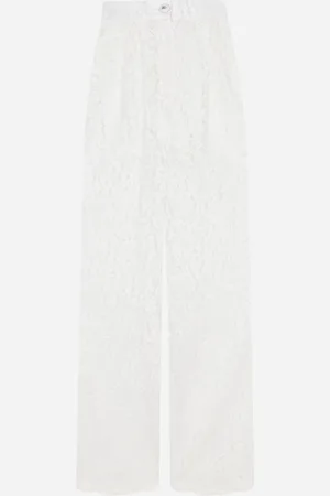 Dolce & Gabbana Flared Floral Cordonetto Lace Pants - Woman Trousers And Shorts 36