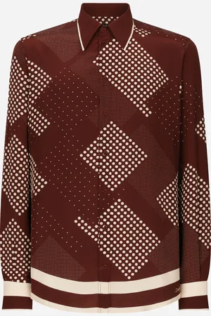 Dolce & Gabbana Printed Crepe De Chine Silk Martini-fit Shirt - Man Collection 37