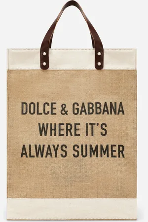 Dolce & Gabbana Shopper Aus Bedruckter Jute - Man Shoppers Onesize