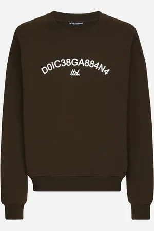 Dolce & Gabbana Round-neck Sweatshirt With Logo Print - Man Sweatshirts Xs