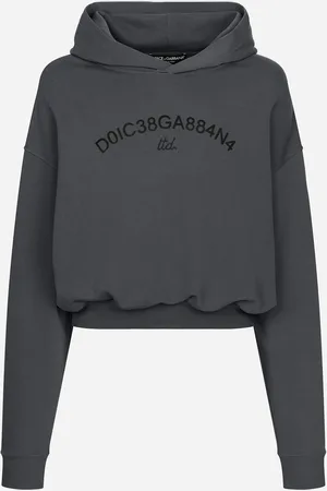 Dolce & Gabbana Cropped Hoodie With Logo - Man Sweatshirts M
