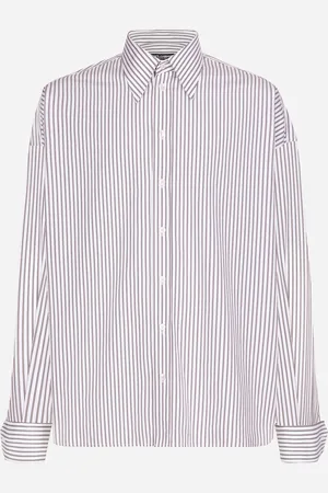 Dolce & Gabbana Super-oversize Striped Poplin Shirt - Man Shirts 40