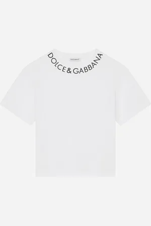 Dolce & Gabbana Jersey T-shirt With Logo Print - Man T-shirts And Sweatshirts Cotton 3 Years