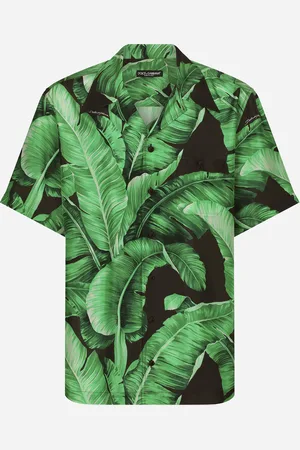 Dolce & Gabbana Silk Hawaiian Shirt With Banana Tree - Man Shirts 37