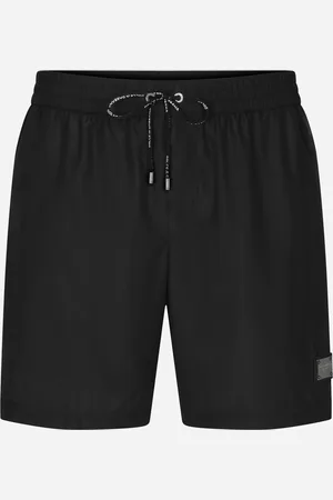 Dolce & Gabbana Mid-length Swim Trunks With Logo Tag - Man Beachwear Fabric 2
