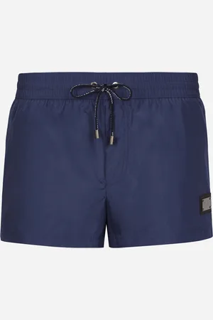 Dolce & Gabbana Short Swim Trunks With Branded Tag - Man Beachwear Fabric 2