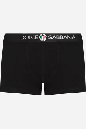 Dolce & Gabbana Two-way-stretch Jersey Regular-fit Boxers With Emblem - Man Underwear And Loungewear Cotton 3