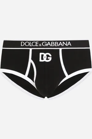 Dolce & Gabbana Fine-rib Cotton Brando Briefs With Dg Patch - Man Underwear And Loungewear Multi-colored Cotton 3
